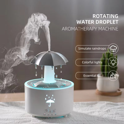 🌧️ UmbraMist – Humidificador y Difusor de Aroma con Luces LED 🌈