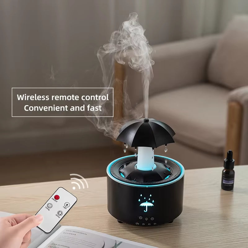 🌧️ UmbraMist – Humidificador y Difusor de Aroma con Luces LED 🌈