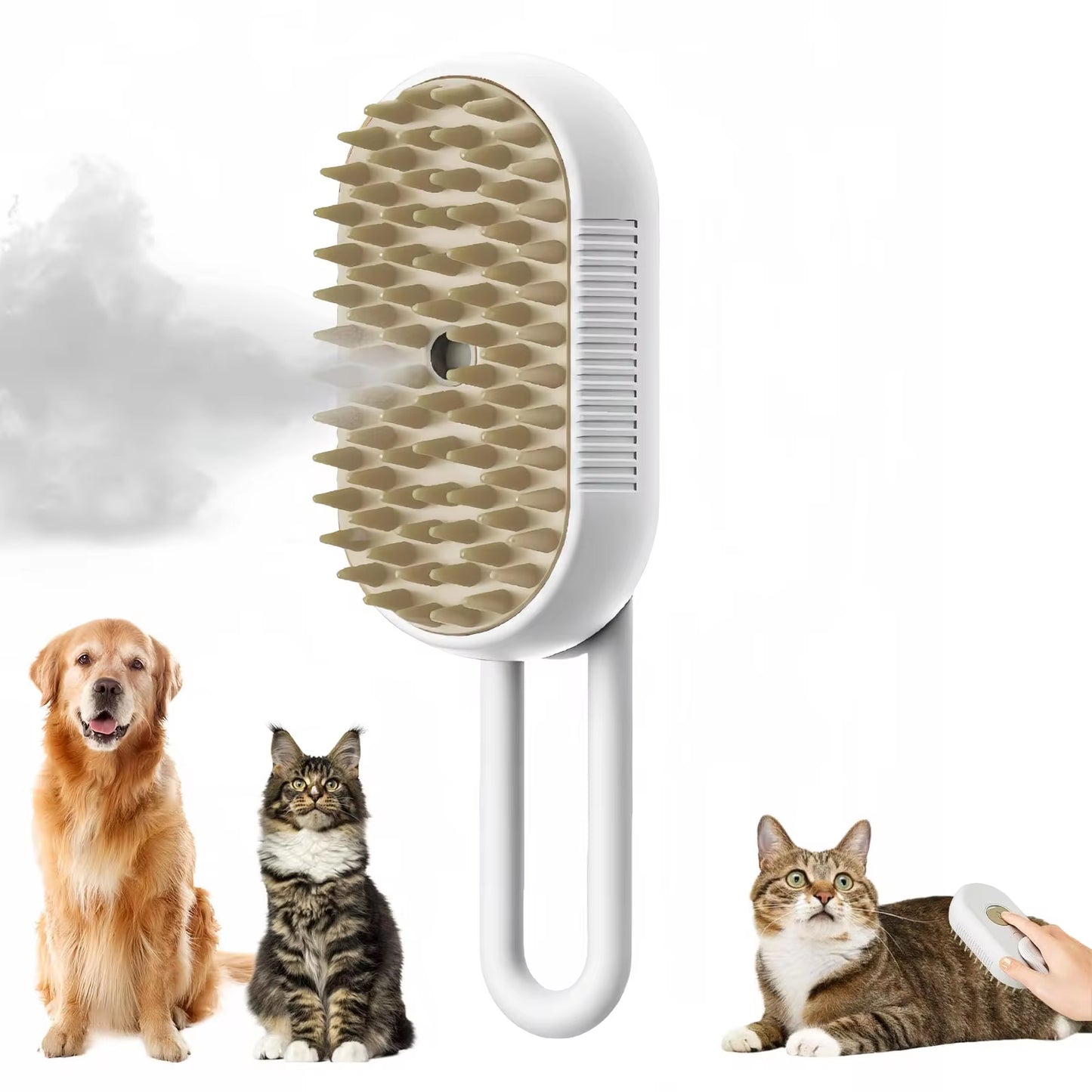 🐾 PetCare 3-in-1 – Cepillo Eléctrico para Mascotas con Spray y Masaje